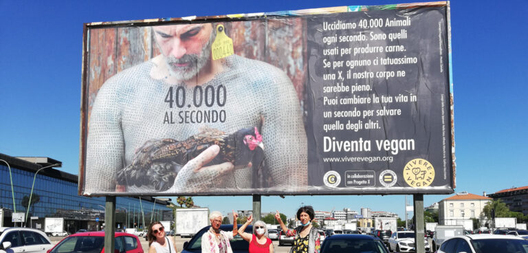 manifesto animalista affisso a Pescara