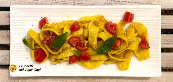 Ricetta “Tagliatelle di frittata al pomodoro fresco e basilico”