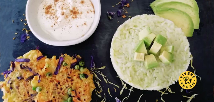 Ricetta “Riso all’avocado accompagnato con rӧsti di verdure”