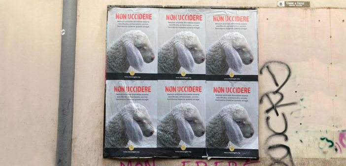 I manifesti per fermare la strage degli animali: “non uccidere”